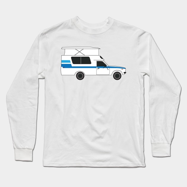 vintage camper truck Long Sleeve T-Shirt by LeapDaze